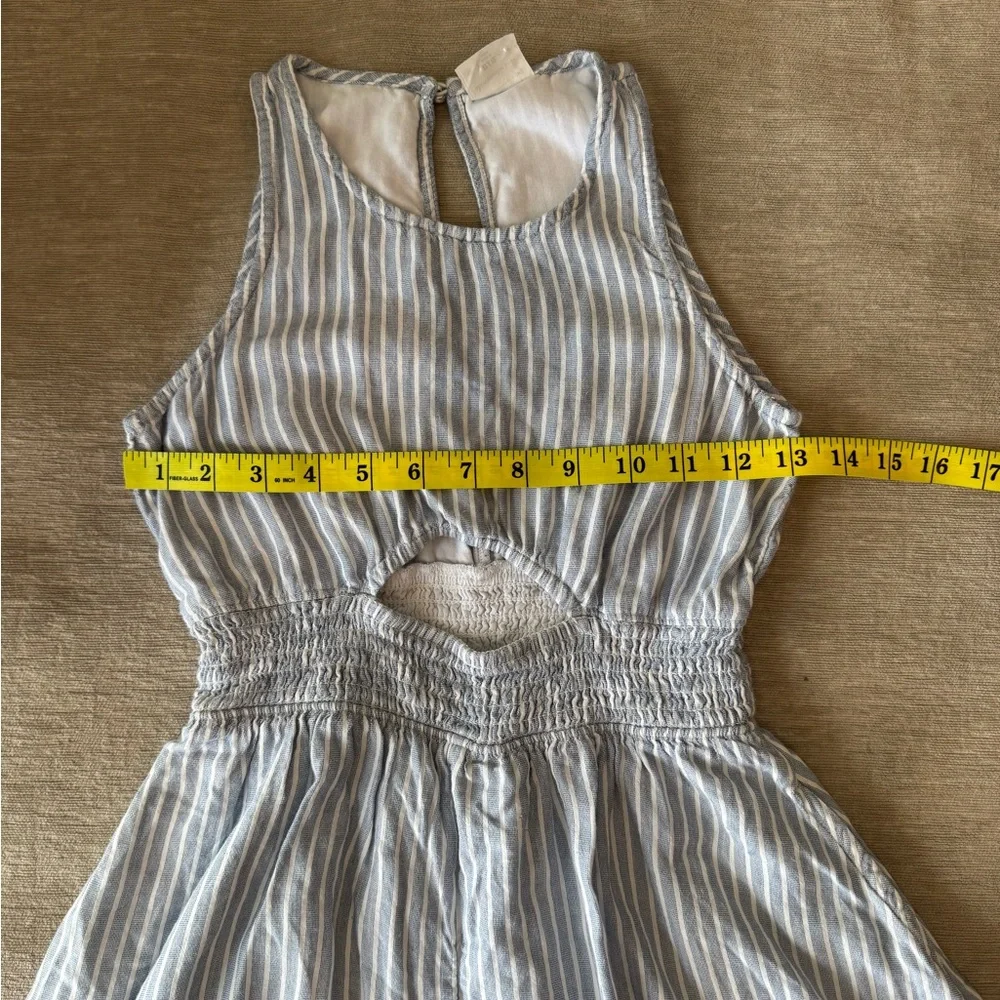 Abercrombie Kids Blue & White Striped Romper Girls Size 11/12 - Picture 5 of 10